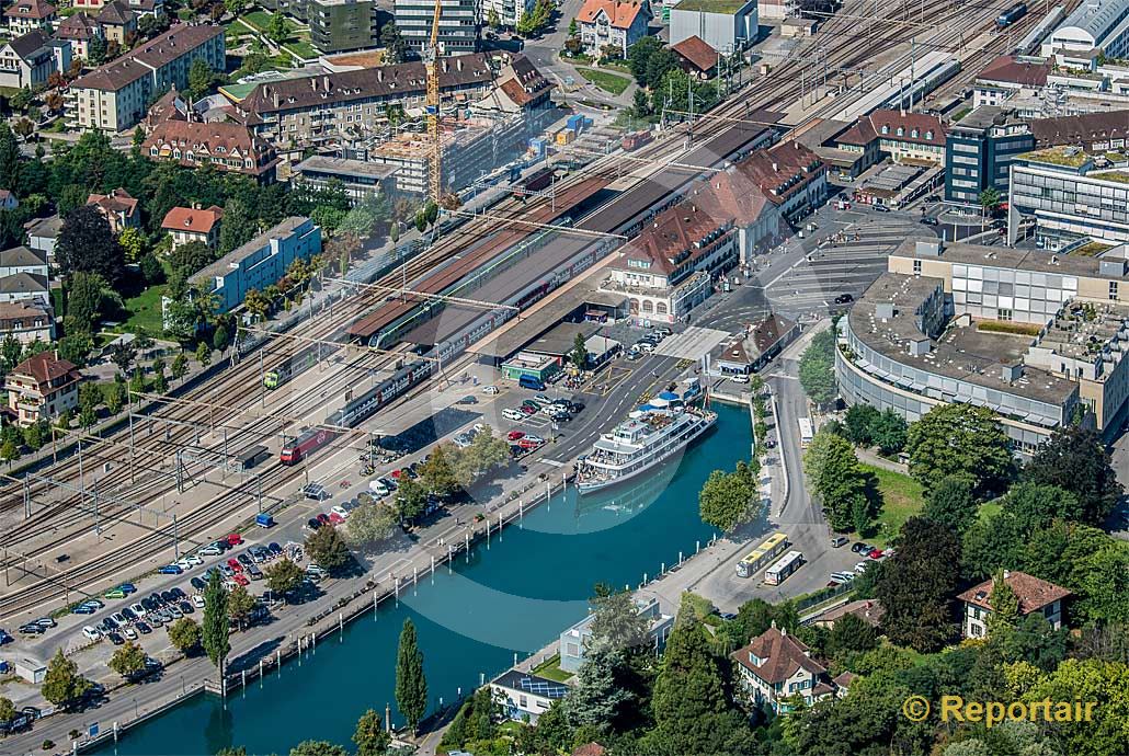 Foto: Bahnhof Thun.. (Luftaufnahme von Niklaus Wächter)