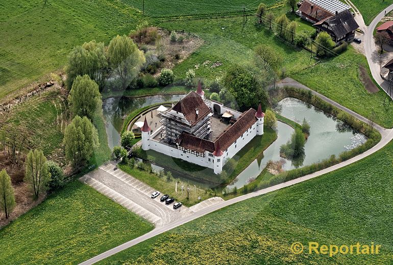 Foto: Das Wasserschloss Wyher bei Ettiswil LU. (Luftaufnahme von Niklaus Wächter)