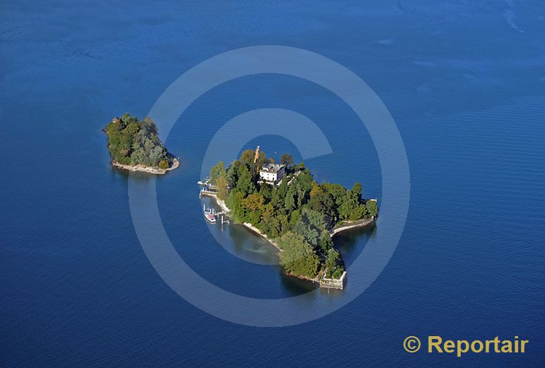 Foto: Die Brissago-Inseln auf dem Lago Maggiore TI. (Luftaufnahme von Niklaus Wächter)