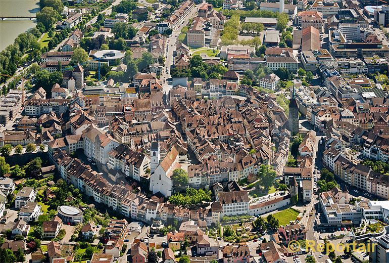 Foto: Die Altstadt von Aarau.. (Luftaufnahme von Niklaus Wächter)