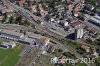 Luftaufnahme EISENBAHN/Kerzers Bahnkreuzung - Foto Kerzers Bahnkreuzung 7383