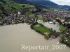 Luftaufnahme HOCHWASSER/Sarnen - Foto Sarnen Aug 2007 3226