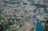 Luftaufnahme Kanton Bern/Thun/Thun Bahnhof - Foto Thun 6389