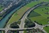 Luftaufnahme AUTOBAHNEN/A14 Stau bei Root - Foto Stau 4884